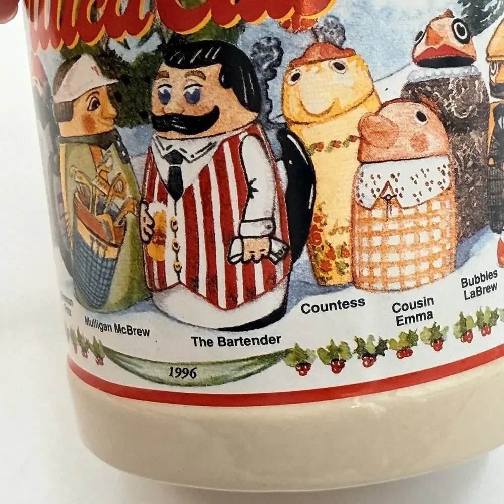 Vintage 90s Webco Utica Club Characters Beer Stein Mug FX Matt Brewing Company